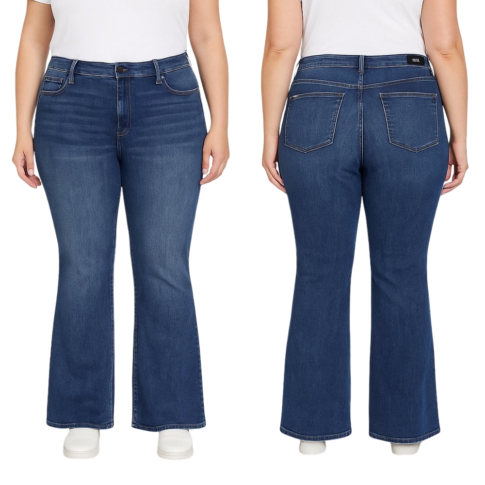 KUT FROM THE KLOTH Ana Jeans Plus 22W Blue High Rise Flare Fab Ab